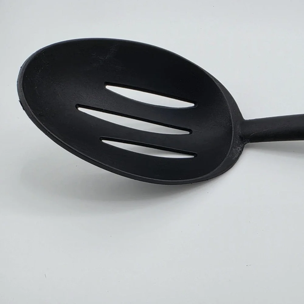 Betty Crocker Black & White  Plastic Slotted Spoon